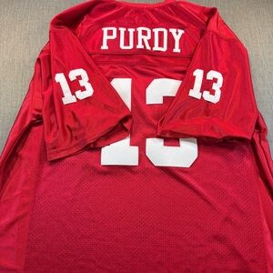 San Francisco 49ers Brock Purdy Red Jersey Size XL